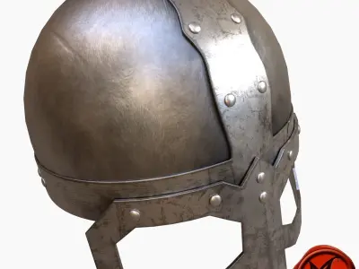Medieval Helmet A Low-poly 3D model