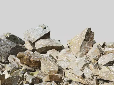 Sharp Rock Pile Photoscan PBR Low-poly 3D model