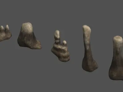 Cave Rock Set Low-poly 3D model