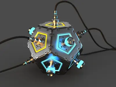 Sci-fi Micro Reactor 3D model