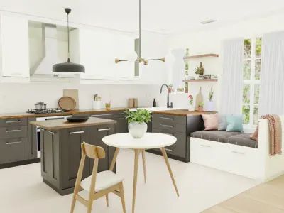 small organized kitchen 2021 style  3D model