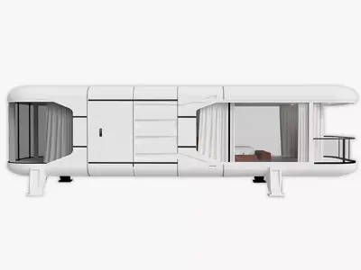 Modern Capsule House 3D Model Low-poly 3D model