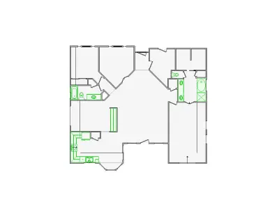  Detailed Interior Sketch - 1501-2000 SF - Xactimate 3D model