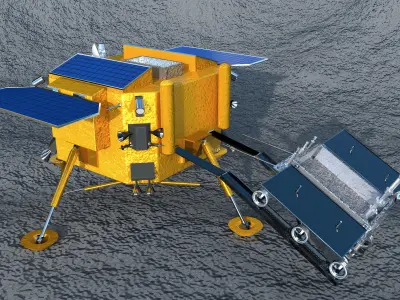 Chang e 4 lunar rover Low-poly 3D model