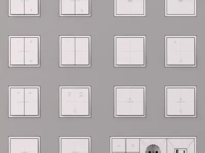 Jung LS  ZERO  Hospitality Kit 25 items 3D model