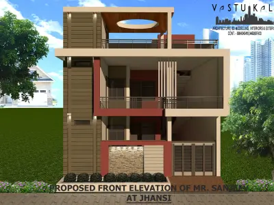 Home Front Elevation 3D model