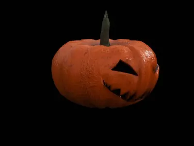 Halloween pumpkin Low-poly 3D model