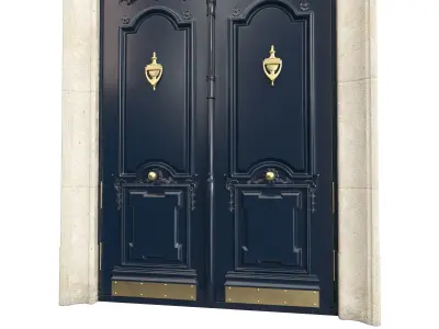 Entrance classic door 89 3D model