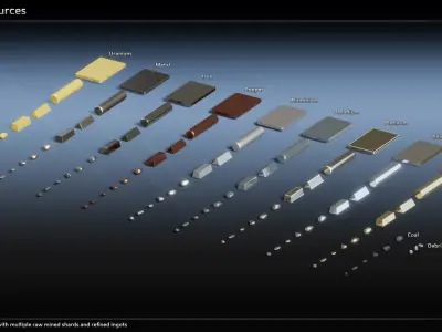 Scifi Commodities Trade Goods Loot Collection Low-poly 3D model