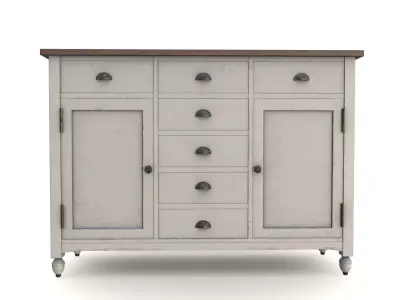 b table shabby chic Low-poly 3D model