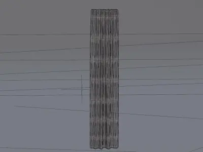 Curtains Low-poly 3D model 2
