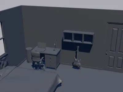 Simple room Free 3D model