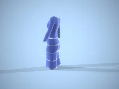 CLOTH DRESS AND SKIRT for character  Low-poly 3D model
