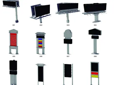 PLACAS DE RUA Free 3D model