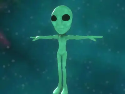 UFO Alien Rigged - Area 51 Pack Low-poly 3D model