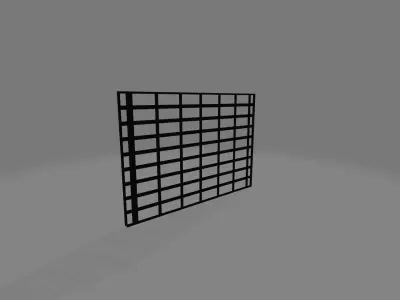 Drain grid of squares Low-poly 3D model