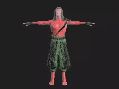 Martian Alien 3D Model Low-poly 3D model