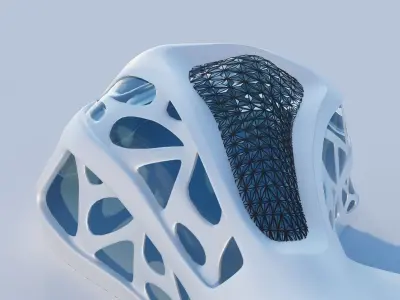 Futuristic building collection 4x 3 3D Model Pack