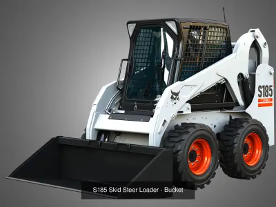 S185 Skid Steer - T190 Compact Track  Loaders  2 in 1 3D Model Pack