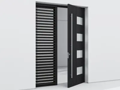 Aluminium door 264 3D model