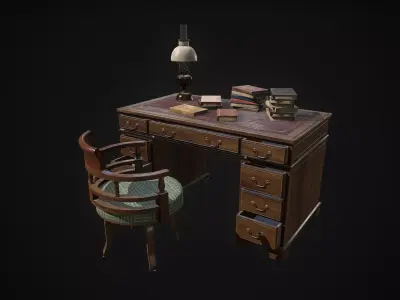 Next Generation Desk Low-poly 3D model