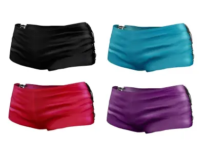 Micro Shorts with Side Lace Low-poly 3D model