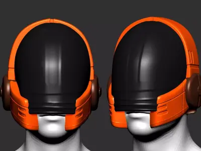 gas mask helmet scifi high poly sculpt 3d printable  3D model 6