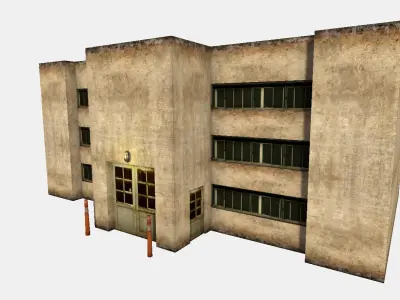 3D Low Poly Building Low-poly 3D model