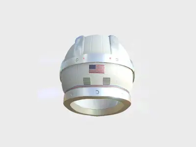 Astronaut Helmet B08 USA - Character Design Fashion Low-poly 3D model