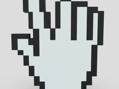 Cursor Hand 2 Low-poly 3D model