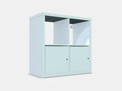KALLAX Shelving unit with doors 2 Low-poly 3D model