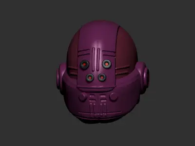 helmet high poly sculpt 3d printable ver 7 3D model 3D model 84