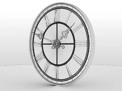 Classic Glass Tower Clock 3D model