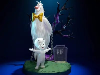 Casper and Hairy Scary 3D print model