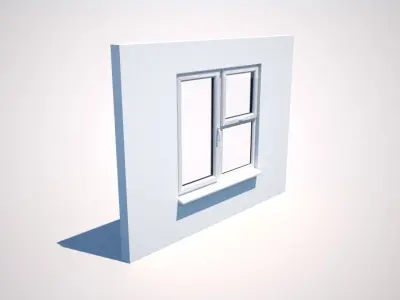 Double Glaze Windows PVC 3D model