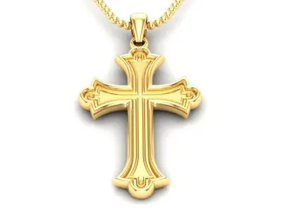 Light Gold Cross New Design  CP 10 3D print model