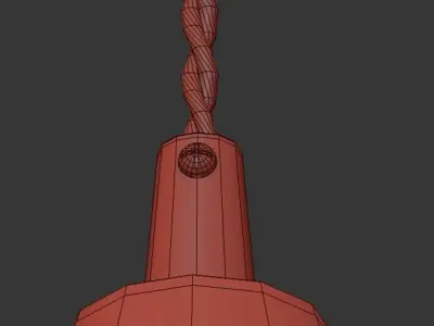 BENITO bento pendant light with wood and glass 3D model