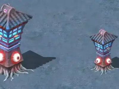 Cartoon version - food soul lights 3D model