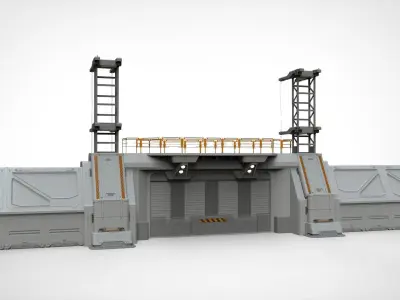 sci-fi Wall 3 3D model