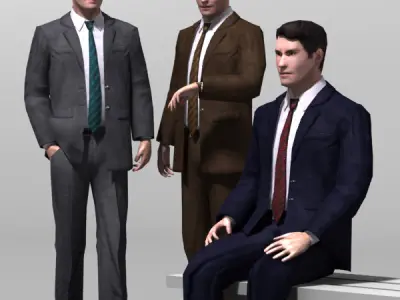 MAN 01b Low-poly 3D model