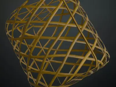  Golden Diamond Mesh Wire Fence PBR Seamless Texture