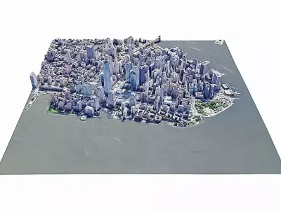 New York  city  Low-poly 3D model