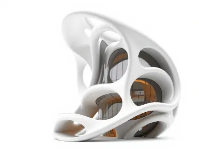 Modern Architectural Structure model pack Low-poly 3D model