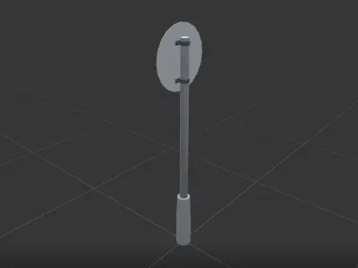 Low poly road sign Low-poly 3D model