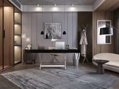 Modern and Minimalist Office Design 3D model