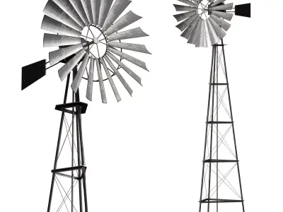 Windmill Windmill Propeller Tower Wind Turbine 3D model