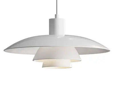 Nine Lighting Three Tier Disc Vintage Pendant Light 3D model