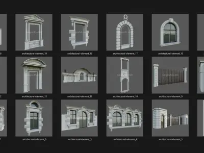 Building Elemants Set 3D model