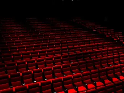 Movie Theater with screen 3D model