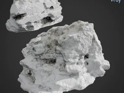 Cliff pack A snow bundle 3D model